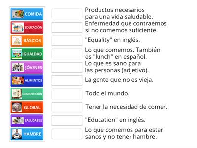 VOCABULARIO DE OBJETIVO DE DESARROLLO SOSTENIBLE 2: HAMBRE CERO