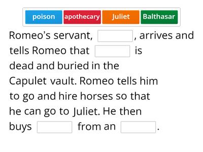Romeo and Juliet Plot Act 5 Scene 1