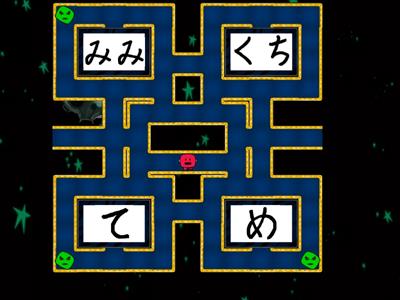 Body parts Kanji to hiragana Pacman