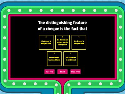 Test your knowledge - cheques and other methods of payment