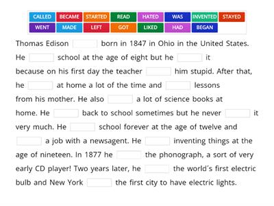 Edison's Biography.