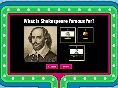 Shakespeare quiz linked to Video