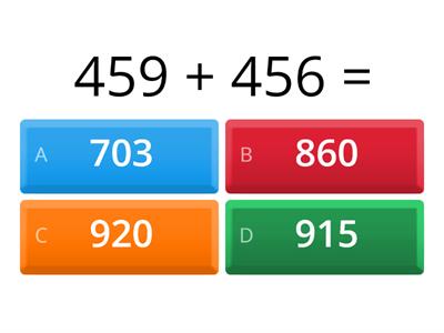 Pisano zbrajanje brojeva do 1 000 (zbroj J i D veći je od 9) 
