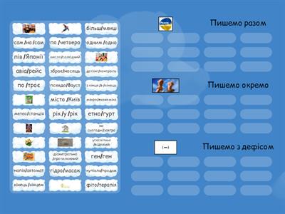 Сортування складних слів за способом написання