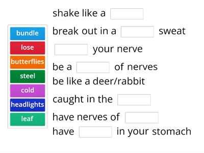 Idioms connected to nerves