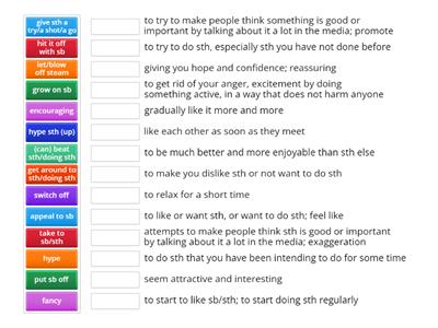 Give it a go. Roadmap B2+ unit 1 vocabulary practice 1