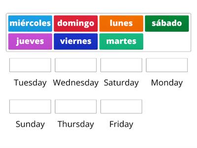Spanish Days of the Week 