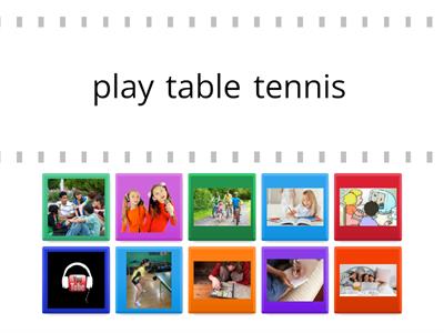 find the match-FREE TIME ACTIVITIES,My life after school, part 1