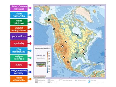 krainy geograficzne - ameryka północna
