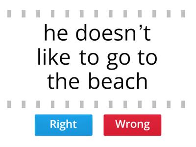 Third person singular - right or wrong