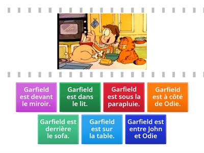 Les prépositions Garfield