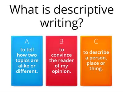 Descriptive Writing