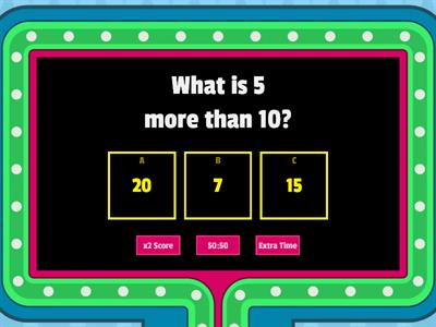 Game Show Quiz Addition Word Equations