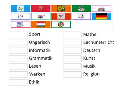 Stundenplan - Fächer