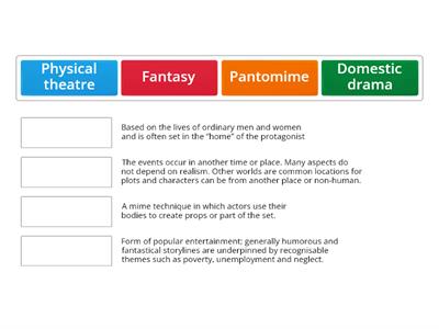 Theatre genres