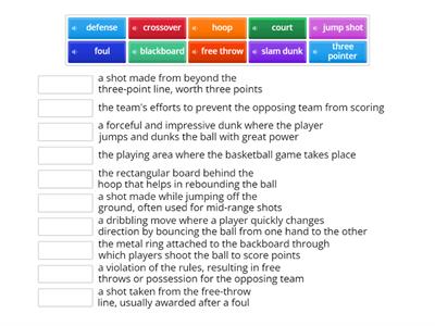 Basketball vocabulary