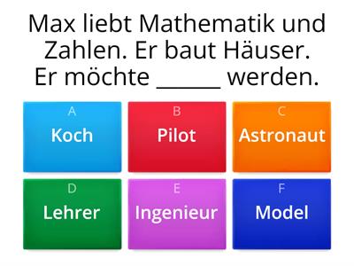 L1, A2.2, K12.4: Was möchten die Kinder werden? Berufe