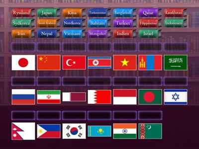 Asiatiska flaggor (skapad av elev