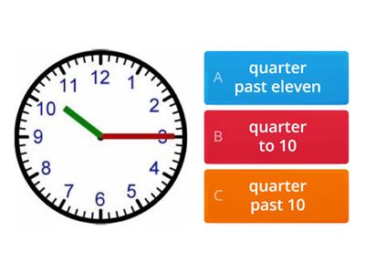 Time: o'clock / half past / quarter past 