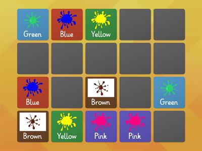 Memory game-colors