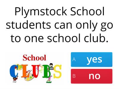 School clubs at Plymstock School