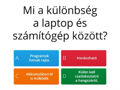 Számítógép és a laptop
