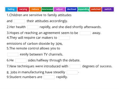 Changes ielts