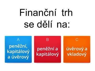 Finanční trh, monetární politika