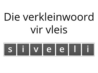 VERKLEINWOORDE MET -IE