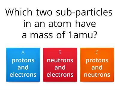 Atom Structure quiz  (EXT)