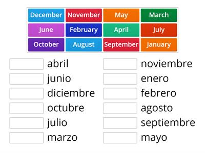Spanish Months of the Year Review-repaso de los meses del año en español