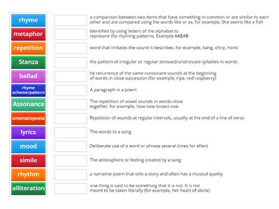 Poetry Vocabulary