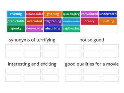 adjectives for describing movies