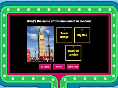 Tour of London quiz