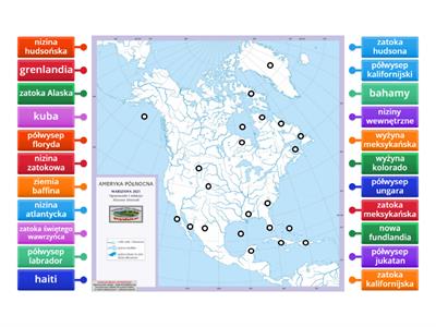 Ameryka północna-lądo woda