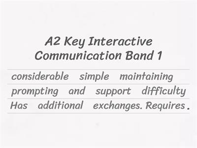 A2 Key Interactive Communication