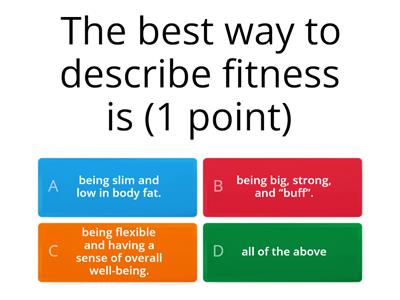Unit 1 Lesson 1 Health, Wellness, and the Importance of Fitness