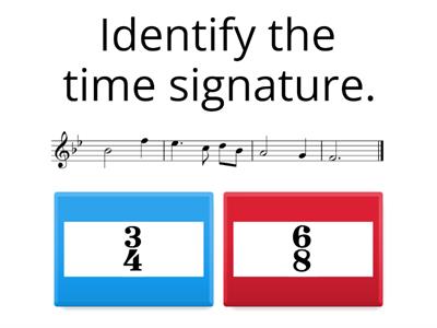 Time signatures 8:  3/4  6/8