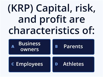 Business Ownership Knowledge Test  (Entrepreneurs)