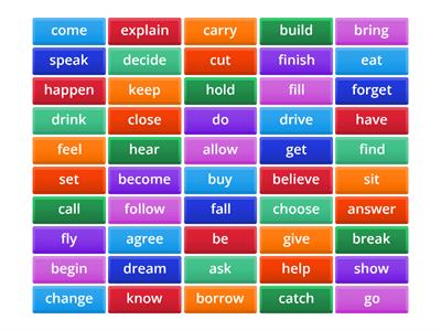 Most common English verbs 1
