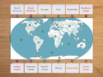 Continents and oceans