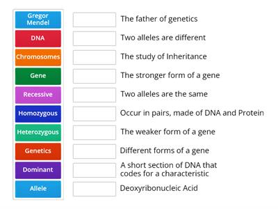 Classical genetics - Key Terms