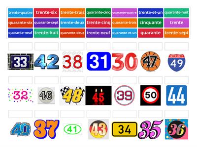 French Numbers 30-50