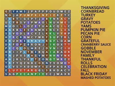 CHI Thanksgiving Wordsearch 