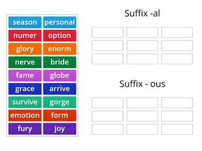 Latin Suffixes 