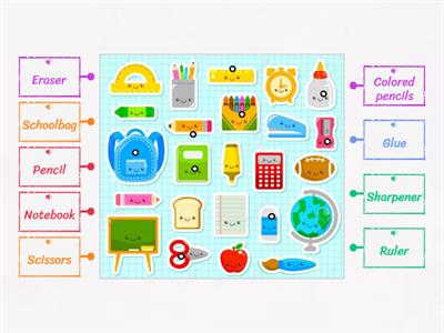 School Supplies Labels