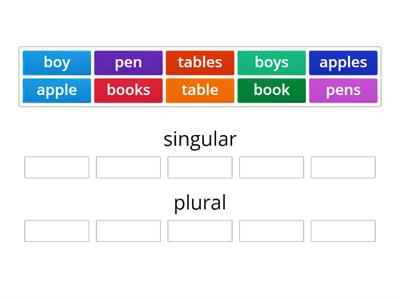  singular plurals