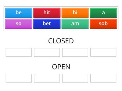 closed and open syllable