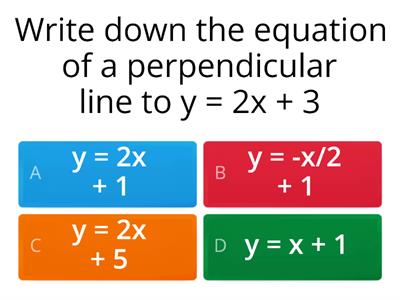 COORDINATES: Use gradients of parallel and perpendicular lines to find the equations.