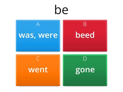 Irregular verbs, Past Simple forms